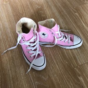 Pink high top Converse